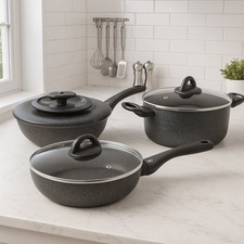 Pentole 6pz Pietra Coperchio