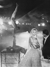 Abito da sera vintage Richard Avedon stampa Carmen Dior Parigi Duotone 1957 opaco 16x20