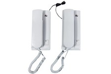 Citofono Bifamiliare Intercomunicante Parete 2 Unita' Cornette Interne RL-209