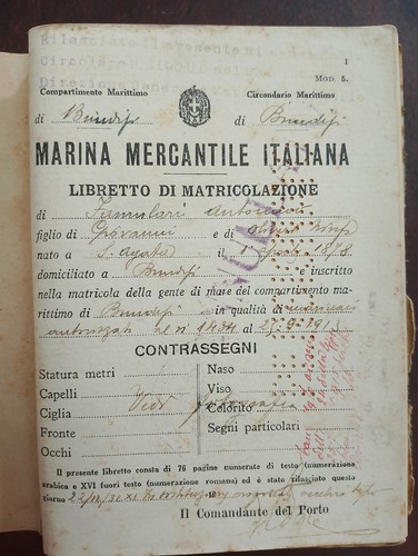 Libretto matricolazione marina - matricolazione,