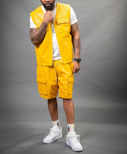 Tuta cargo uomo vera pelle di