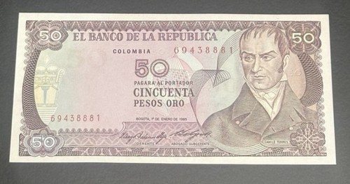 Billete colombia pesos de - colombia, 50