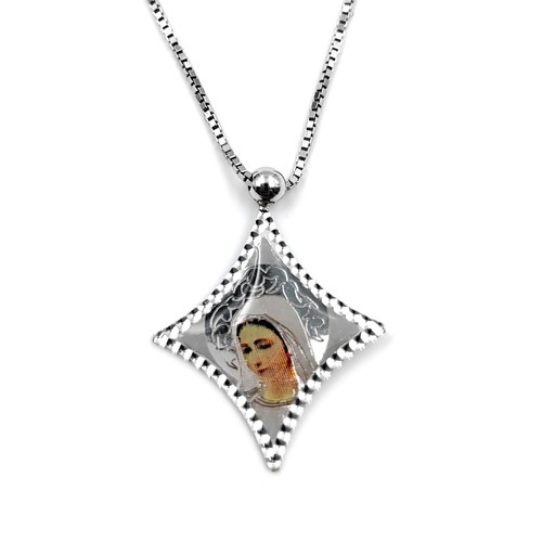 Collana argento 925 madonna - collana,