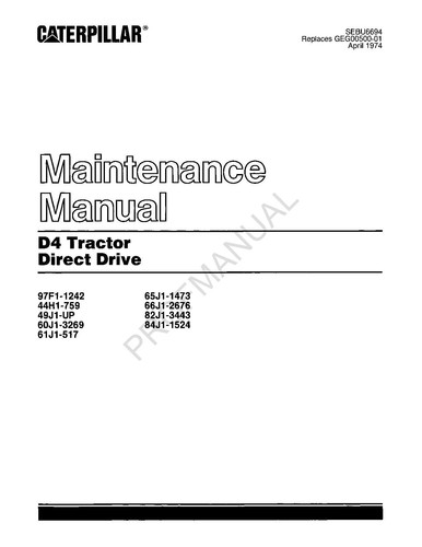 Manuale manutenzione trazione