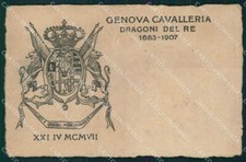 Militari Reggimentali IV Reggimento Genova Cavalleria cartolina XF1992