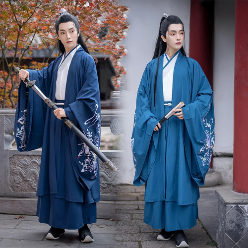 Antico abito cinese nero hanfu - abito,