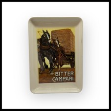 ND * Rendiresto in Melamina "Bitter Campari, Carretto con Cavalli - S.P.G. Milan