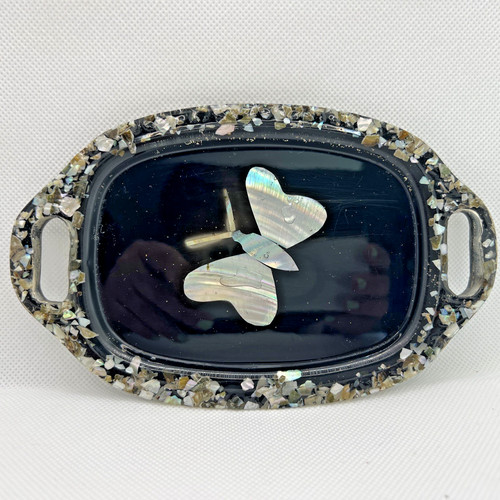 Vintage abalone shell lucite - &,