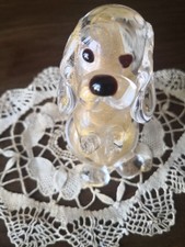 Bellissimo Cagnolino In Vetro Di MURANO e Oro Zecchino