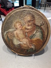 antico dipinto ad olio su
