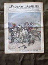 La Domenica del Corriere 16 Novembre 1913 Auto Buoi Impiegati postali Cagliari