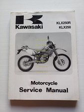 Kawasaki KLX 250 - 250 R 1993 manuale officina INGLESE originale workshop manual