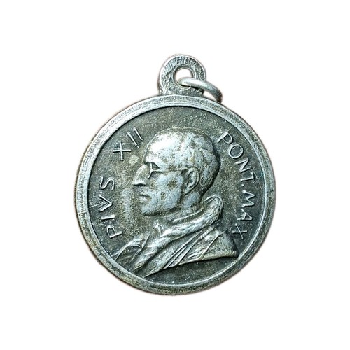 Medaglia papa pio - pio, porta