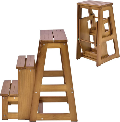 Sgabello scaletta legno - in,