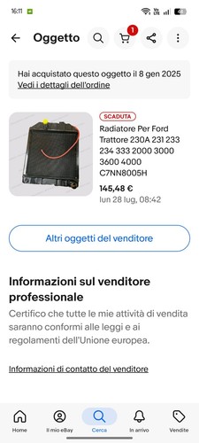 Radiatore per ford trattore - radiatore,