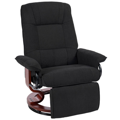 Poltrona reclinabile lino nero - reclinabile,