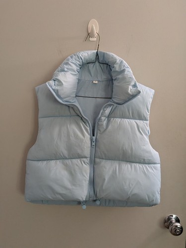 Gilet imbottito blu pastello