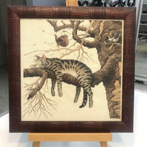 Quadro gatto sul albero - quadro,