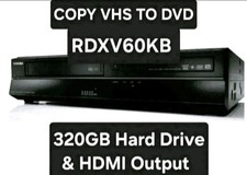 Toshiba RDXV60KB copia VHS a DVD registratore HDMI 320 GB disco rigido telecomando e guida