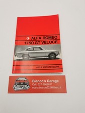 Libretto uso e manutenzione Alfa Romeo 1750 Gt Veloce