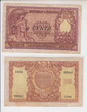Repubblica: 100 lire Italia