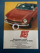 Rara pubblicita’ FIAT 124 SPORT Spider del 1966