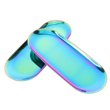  2 Pcs Vassoio Acciaio Inox Di