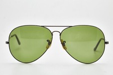 ? vintage occhiali da sole RAY BAN AVIATOR 62-14 black metal pilot 80s?Unisex