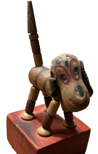 Antico cane pupazzo spinta - a,