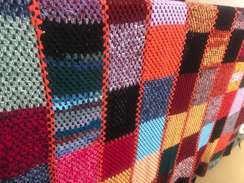 Coperta lana lavorata all - lana,