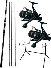 Kit Da Pesca Carpfishing Con 2 Canne 2 Mulinelli Filo E Rod Pod Canne Robuste E 