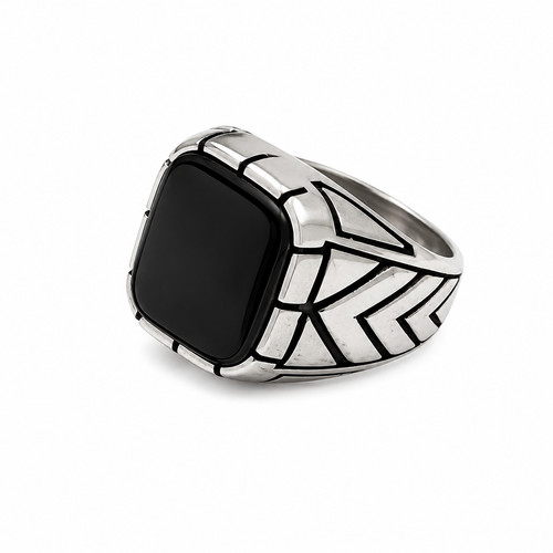 Anello uomo argento - in,