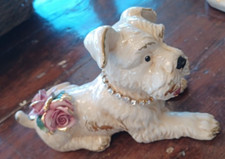 Capodimonte Lying Dog Figurine