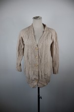 LES COPAINS MAGLIONE CARDIGAN DONNA tg 46 WOMAN SWEATER VINTAGE LANA SETA ANGORA