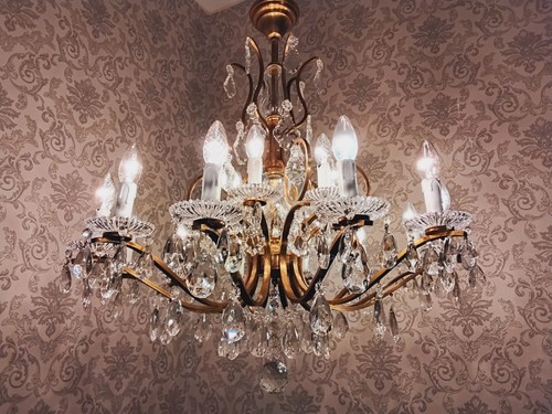 Antico raro grande lampadario - antico,