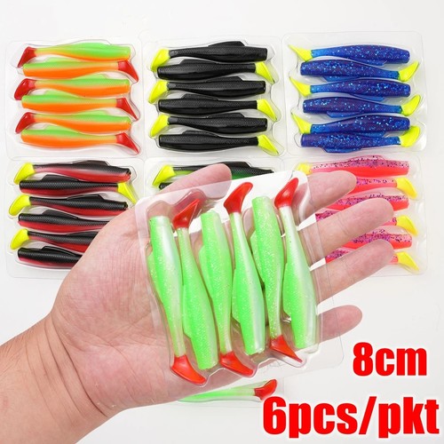 6pcs esche pesca morbide - da,