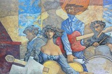 Musicisti Jazz III Giampaolo Talani Opera SERIGRAFIA Numerata Firmata su Carta