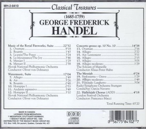 Classical treasures handel - classical,