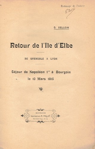 Vellein retour de - vellein, g.