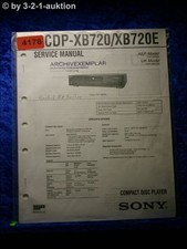 Manuale Di Servizio Sony CDP XB720 / XB720E Lettore CD (#4178)