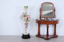 Grande vaso barbottine primi 900 fiori in rilievo Anfora terracotta argilla