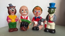 PINOCCHIO WALT DISNEY 4 PUPAZZI IN GOMMA VINTAGE
