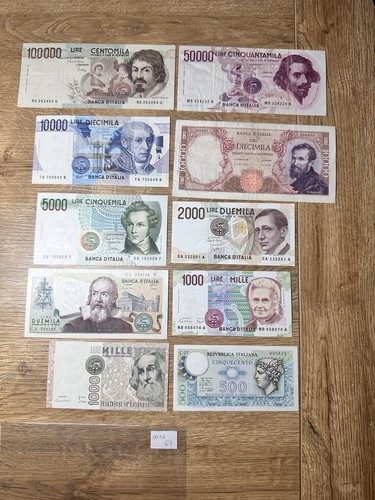 Lotto banconote lire - lotto, 100000