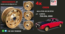 4 Cerchi Lancia Fulvia cd28 in lega Cromodora 6x14 14 pollici per coupè Hf 2000