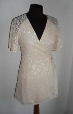 ELEGANTE VESTITO ZARA TUTTO RICAMATO CON PAILLETTES Tg. M  Perfetto 