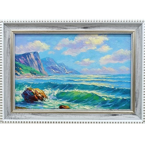Seascape sailboat oil - , painting