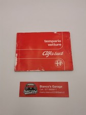 Libretto Tempario Vetture Alfa