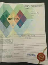 Documento originale rolex - documento,