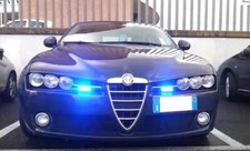 Kit Lampeggianti 10 Led 18W  BLU Strobo Ambulanza Automedica Polizia Autoblu Vig