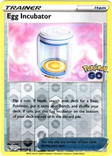 POKEMON EGG INCUBATOR 066/078 NON COMUNE REVERSE HOLO POKEMON GO INGLESE